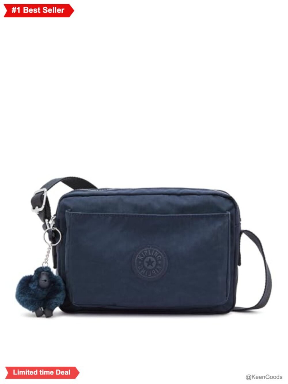 Kipling Abanu Medium Crossbody Bag Lightweight Nylon Adjustable